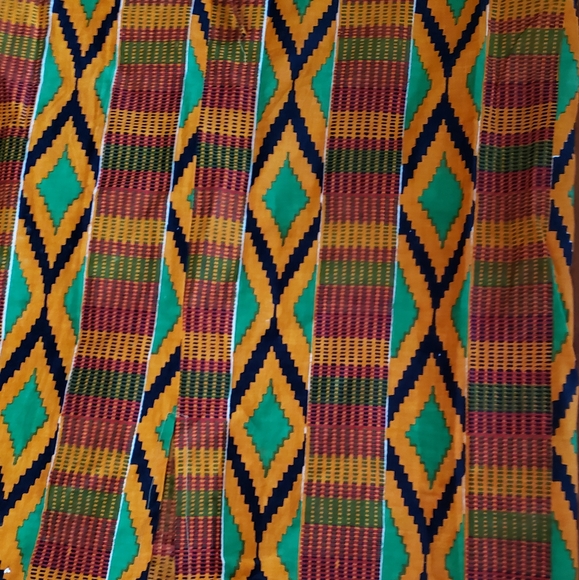 New Vibrant 2pc African Kente Skirt Set